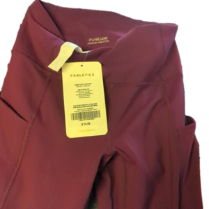 Size extra small fabletics Oasis high waisted plum leggings nwt